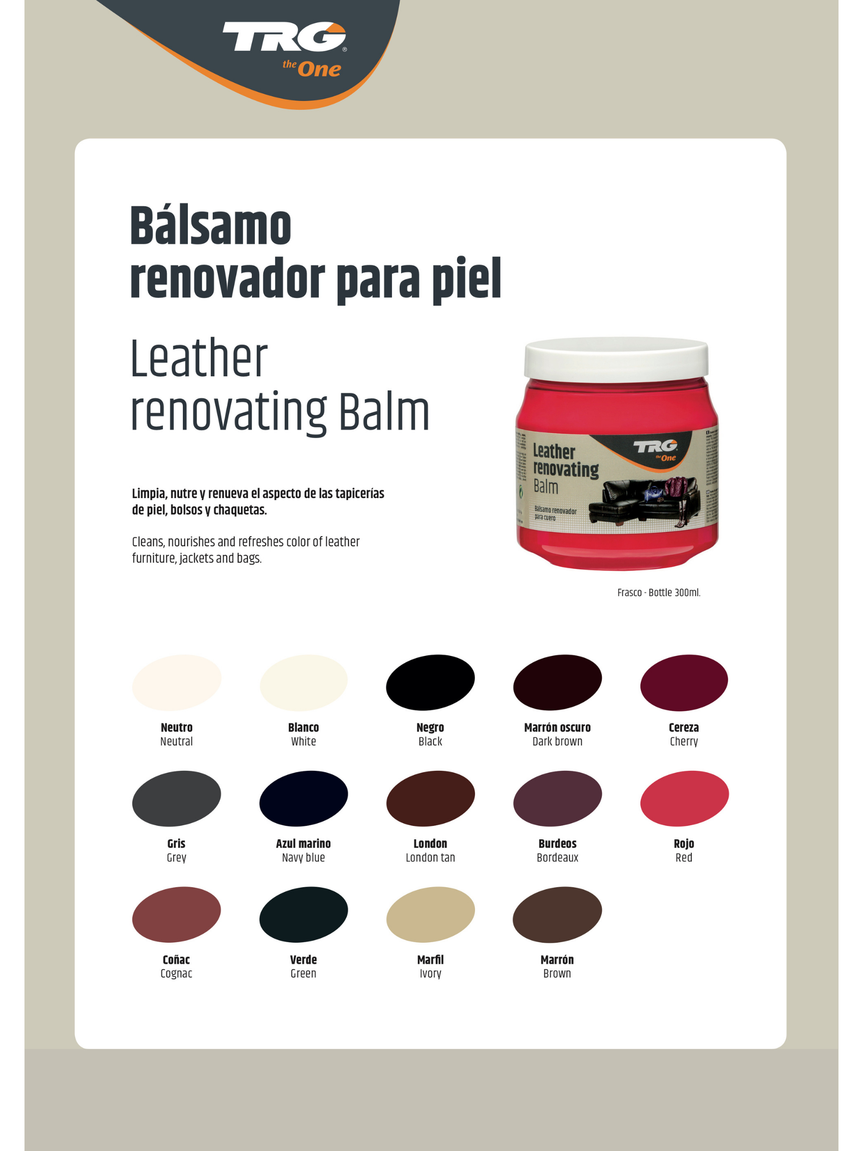 Leather Renovating Balm TRG the One VZORNÍK 2021